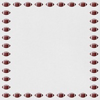 American football ball frame on gray background