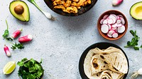 Fresh homemade chicken curry taco recipe idea