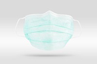 Green disposable surgical face mask