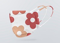 Floral pattern fabric face mask
