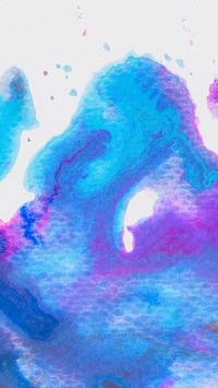 Abstract pink blue watercolor phone background