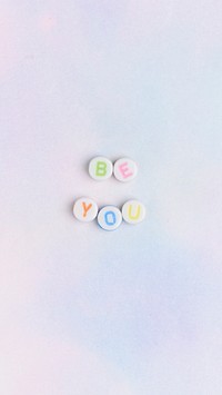BE YOU beads text typography