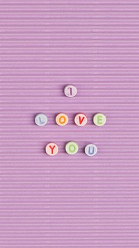 I LOVE YOU alphabet letter beads