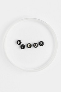Virus text beads lettering typography