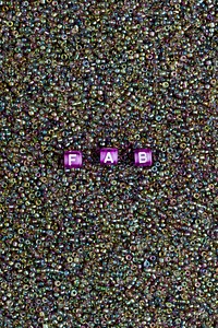 Word fab typography alphabet beads