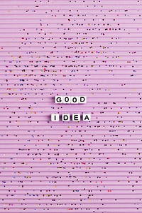 Good idea alphabet beads pink background