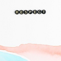 Respect word beads lettering 