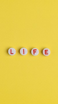 LIFE word alphabet letter beads