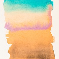 Abstract teal orange watercolor background