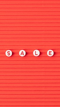 Sale letter beads word typography