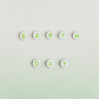 EARTH DAY beads text typography
