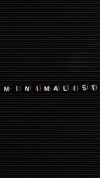 MINIMALIST beads word typography