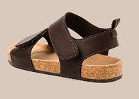 Brown flip flops mockup psd summer footwear fashion