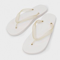 Simple white sandals summer footwear fashion