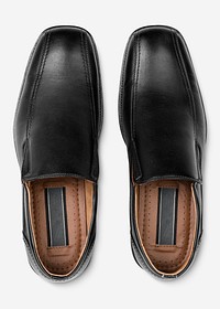 Black leather slip-on men&rsquo;s shoes fashion