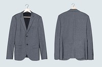 Gray blazer on hanger casual men&rsquo;s fashion wear