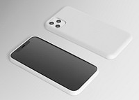 White smartphone case front and back product showcase