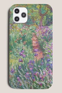 Mobile phone case public domain painting product showcase, remix of artwork by Claude Monet