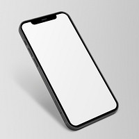 Smartphone with blank white screen innovative future technology