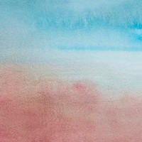 Ombre blue watercolor background vector with pink abstract style