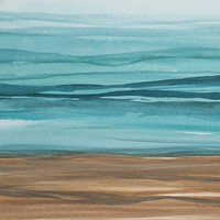 Beach blue watercolor background vector abstract style