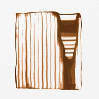 Brown comb painted texture vector square abstract DIY graphic experimental art