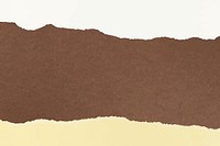 Torn paper craft frame vector handmade earth tone background