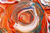 Orange paint textured background vector abstract handmade experimental art