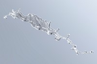 Pouring water element vector, splashing effect