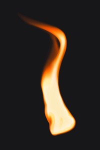 Aesthetic flame sticker, realistic burning fire image vector