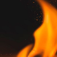 Dark flame background, border realistic fire image vector
