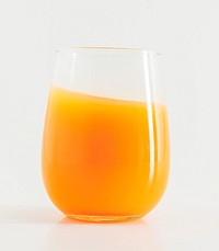 A glass of fresh organic orange juice