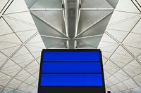 Flight status board at the airport