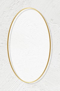 Gold frame vector on white textured background