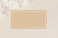 Rectangle frame on brown flyer isolated on background