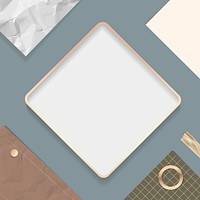 Square frame on a notepaper background vector