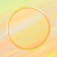 Round frame on yellow background vector