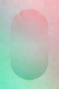 Oval frame on green and pink background vector