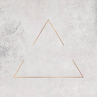 Triangle copper frame on grunge background vector