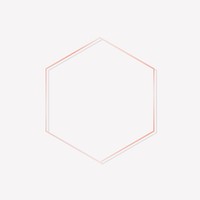 Hexagon copper frame on a blank background vector