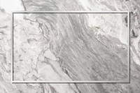 Rectangle silver frame on gray marble background vector