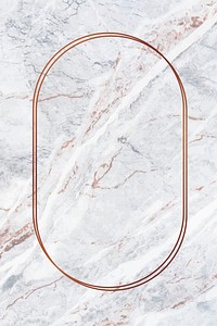 Oval bronze frame on a marble vector