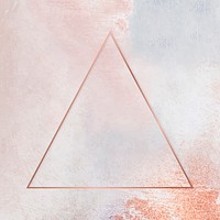 Triangle copper frame on pastel background vector
