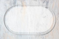 Oval silver frame on cement background vector