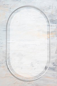 Oval silver frame on cement background vector