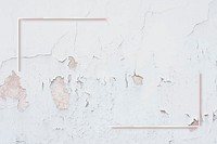 Rectangle rose gold frame on weathered paint wall background vector