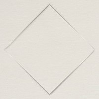 Rhombus silver frame on beige background vector