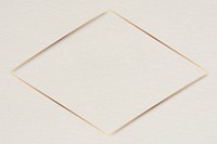 Rhombus gold frame on beige background vector