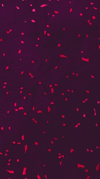 Red confetti on purple marble textured mobile phone wallpaper