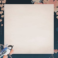 Great tit pattern with frame vector